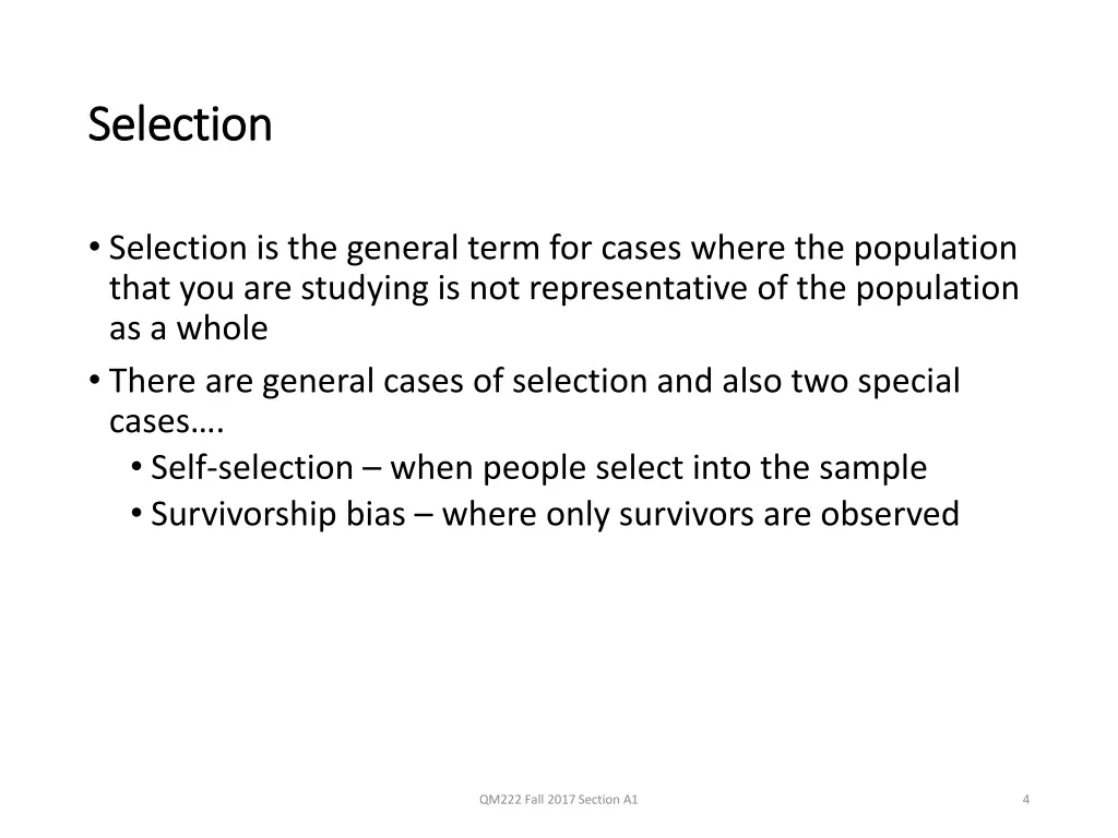 selection selection