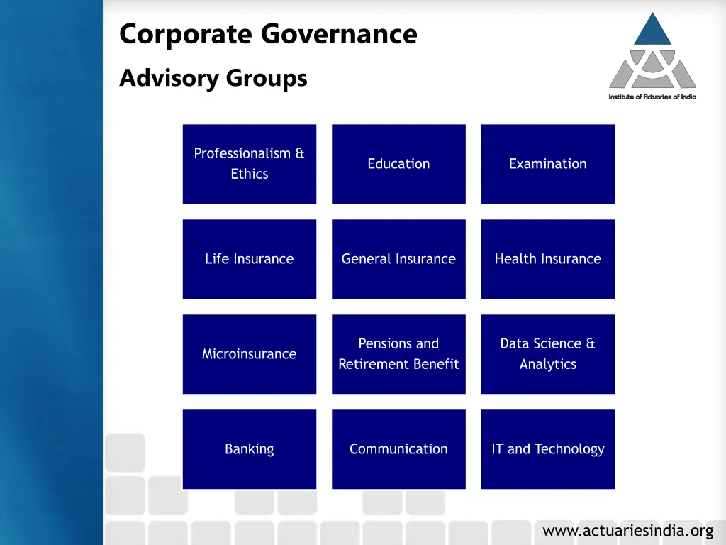 corporate governance advisory groups