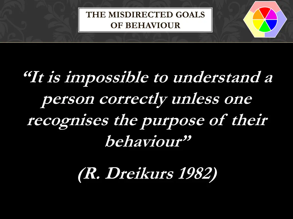 the misdirected goals of behaviour 1