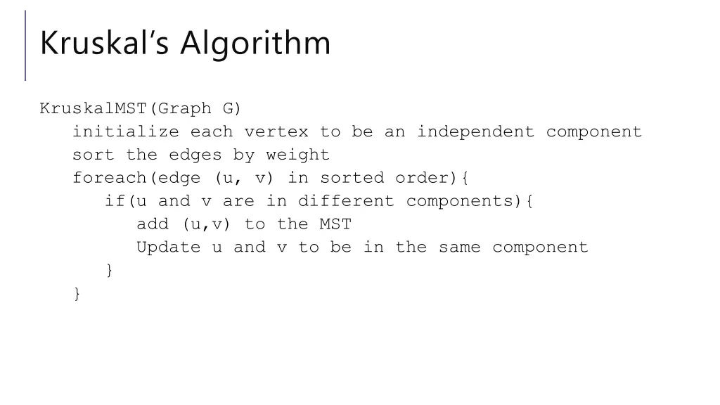 kruskal s algorithm