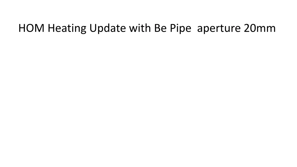 hom heating update with be pipe aperture 20mm