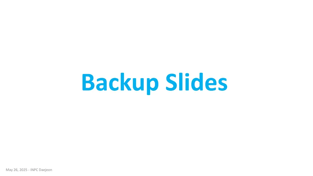 backup slides