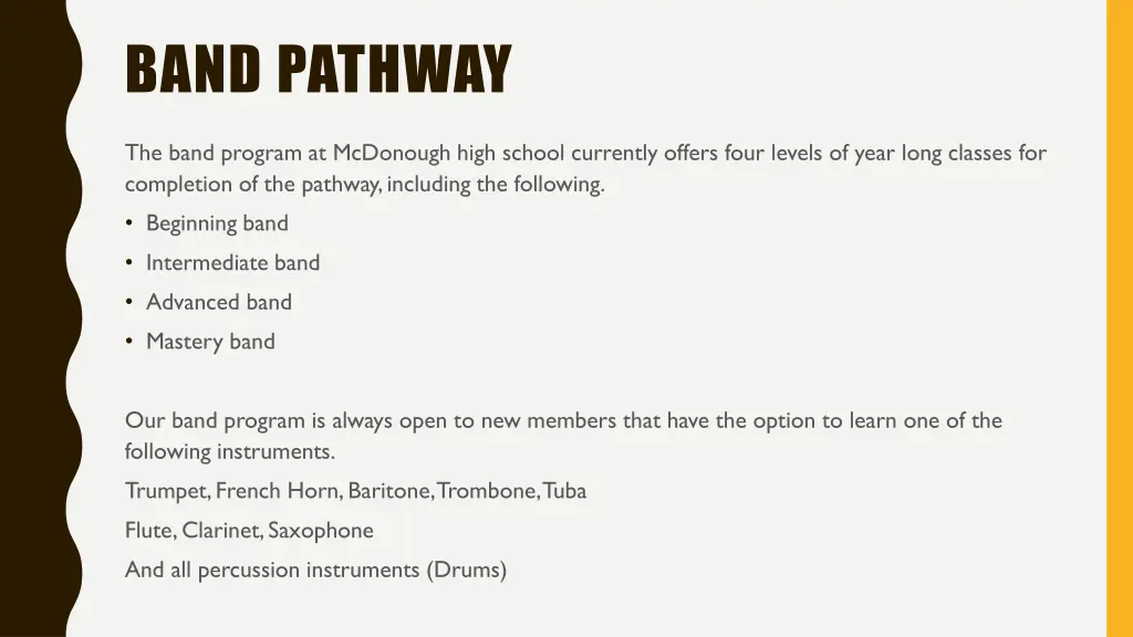 band pathway