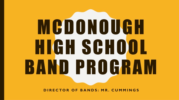 mcdonough high school band program