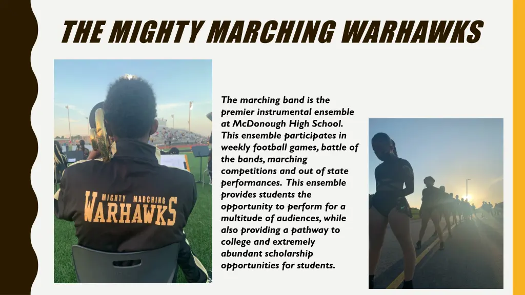 the mighty marching warhawks