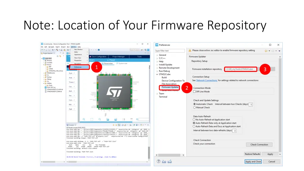 note location of your firmware repository