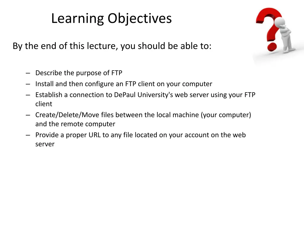 learning objectives