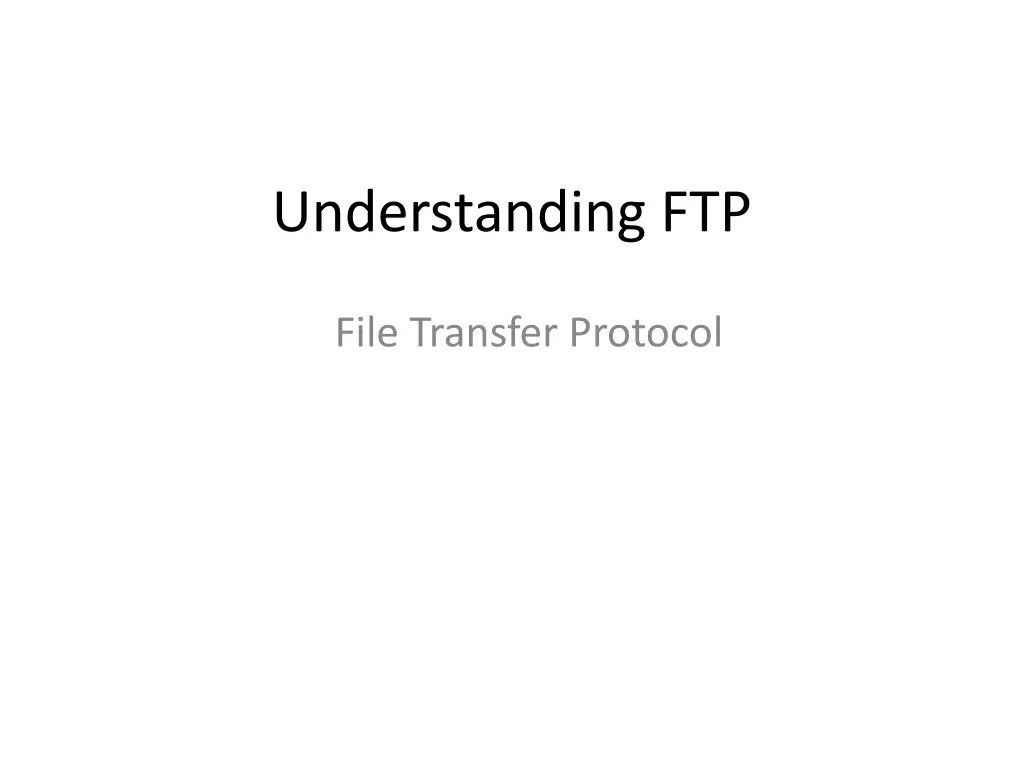 understanding ftp