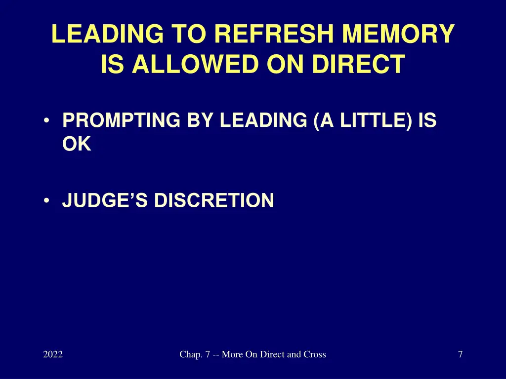 leading to refresh memory is allowed on direct