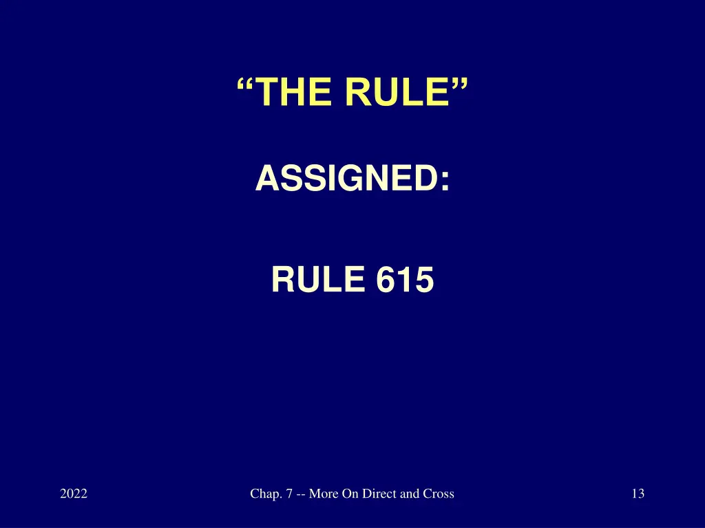the rule