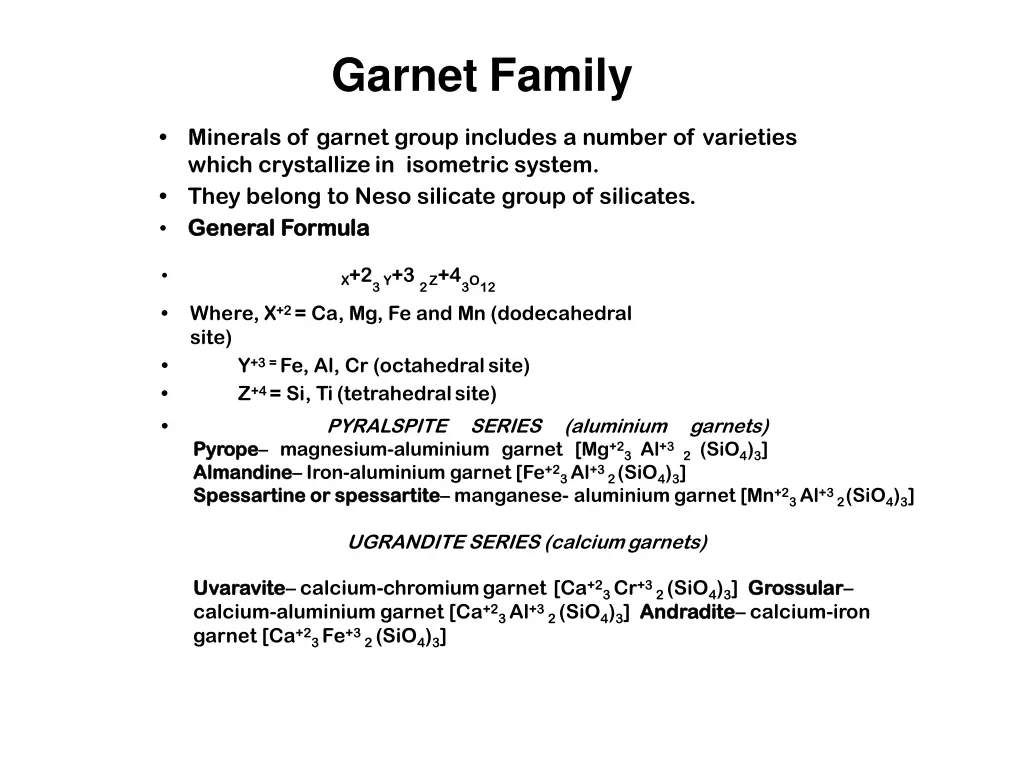 garnet family