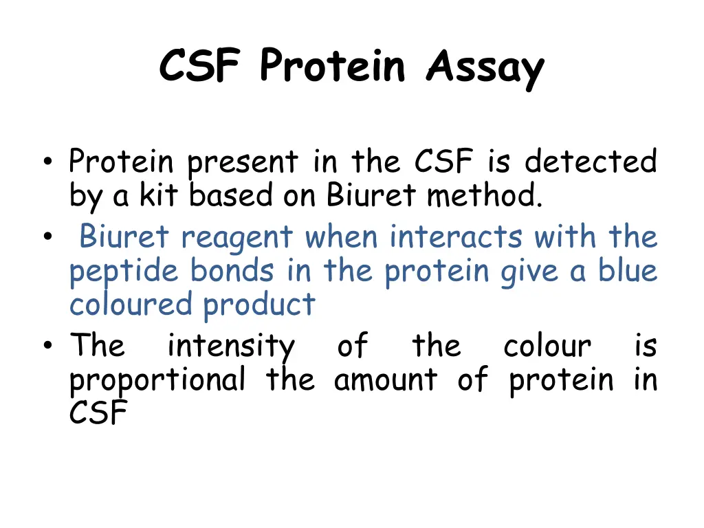 csf protein assay