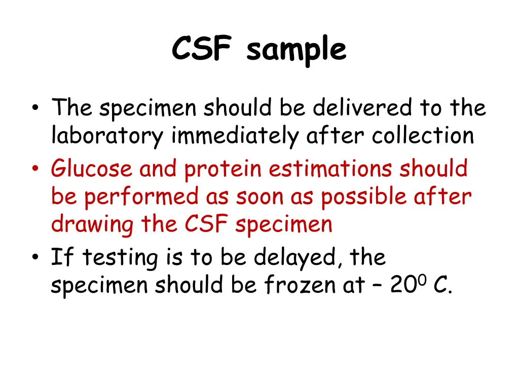 csf sample