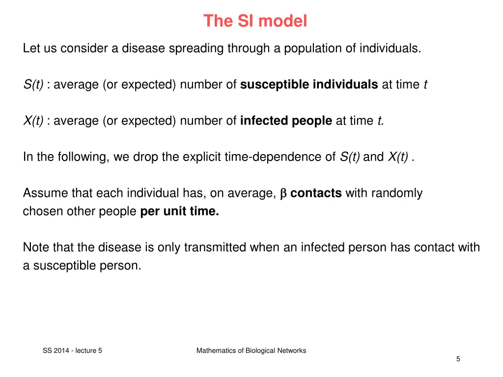 the si model