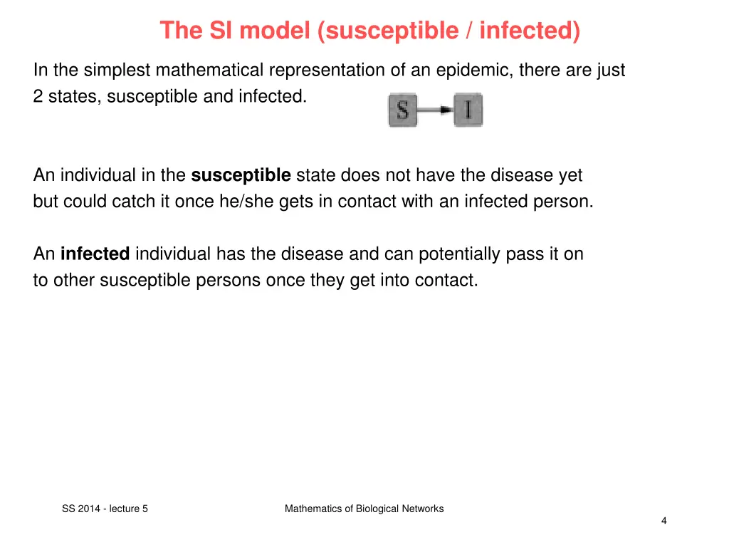 the si model susceptible infected