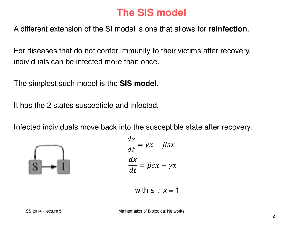 the sis model