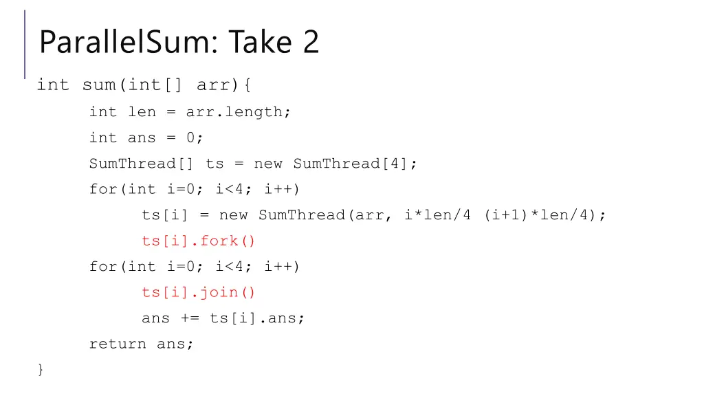 parallelsum take 2