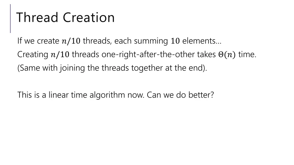 thread creation