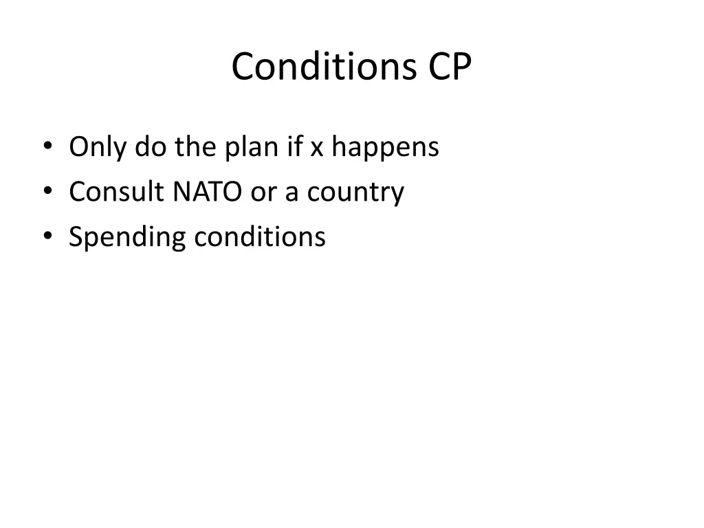 conditions cp