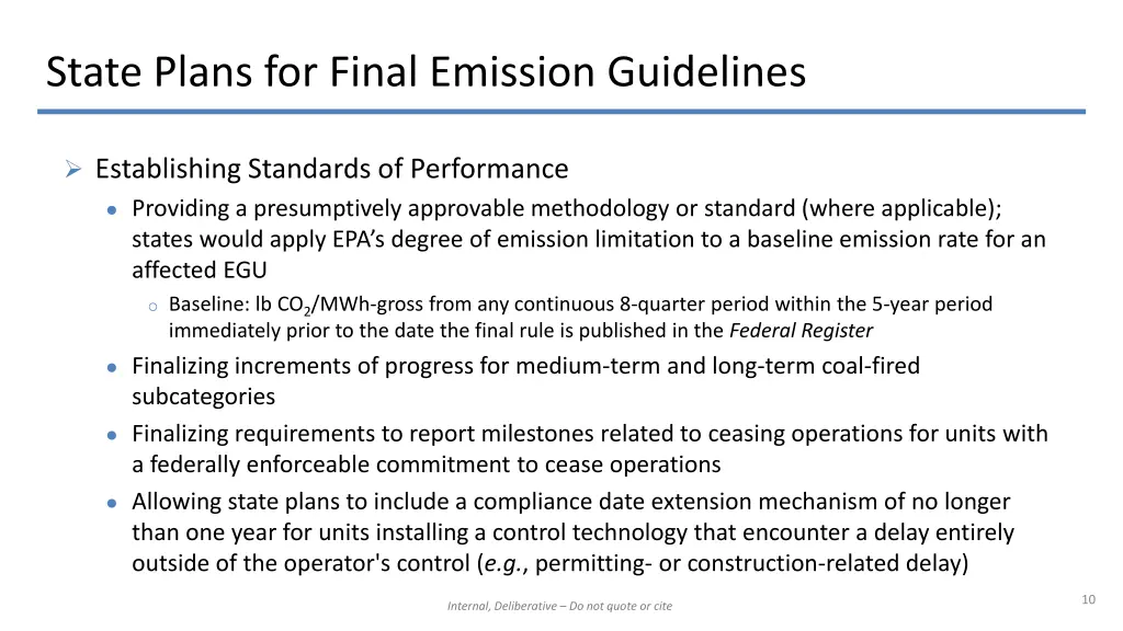 state plans for final emission guidelines