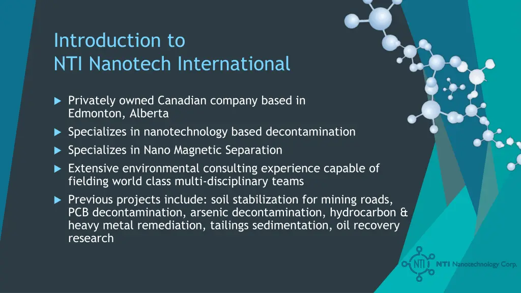 introduction to nti nanotech international