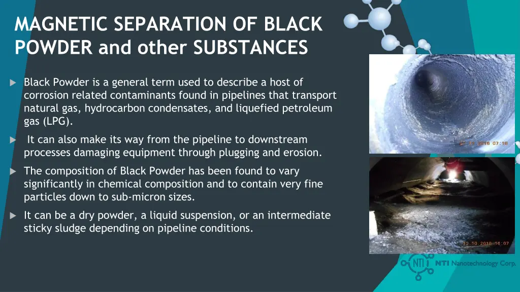 magnetic separation of black powder and other