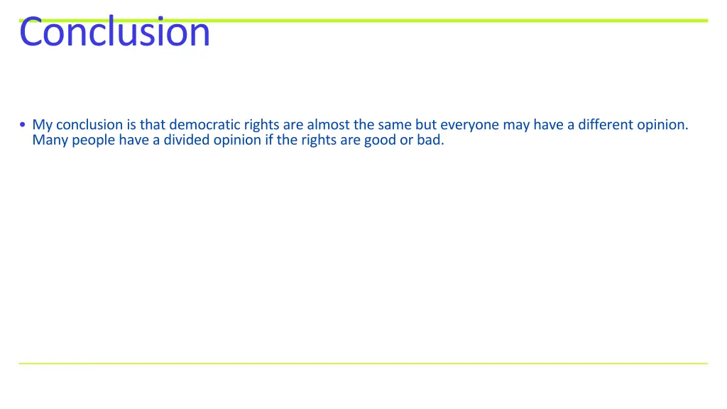 conclusion