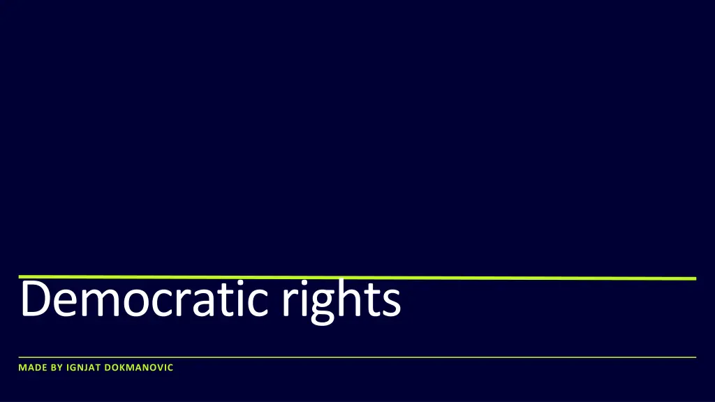 democratic rights