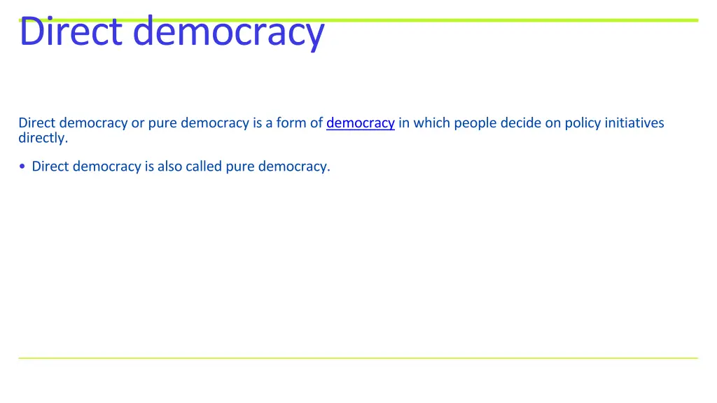 direct democracy