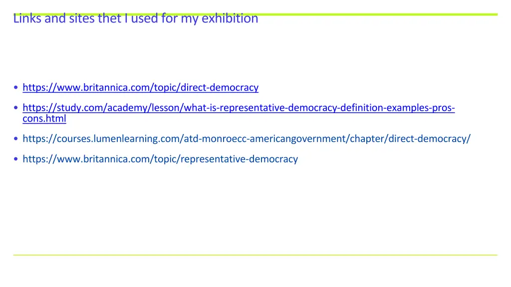 links and sites thet i used for my exhibition