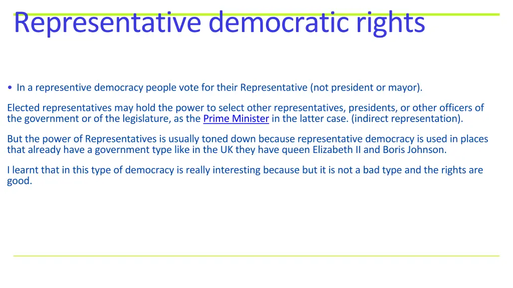 representative democratic rights