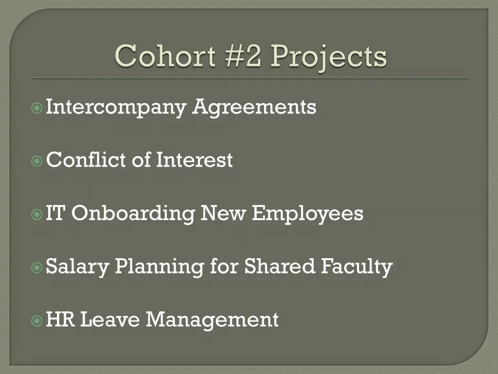 intercompany agreements