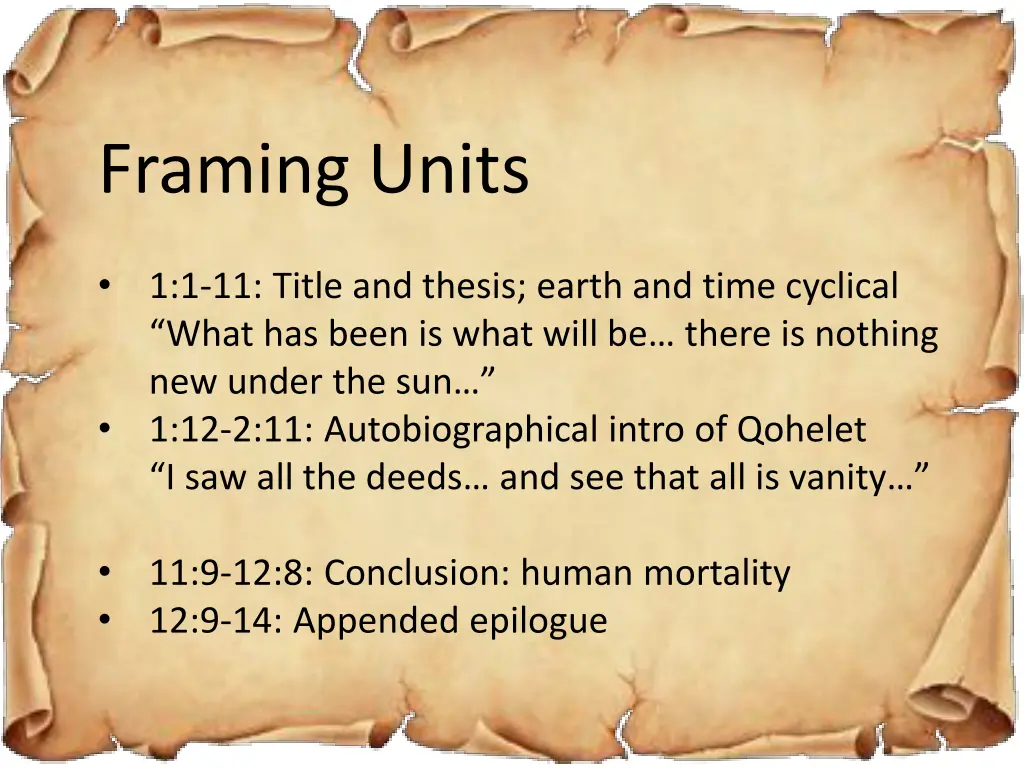 framing units