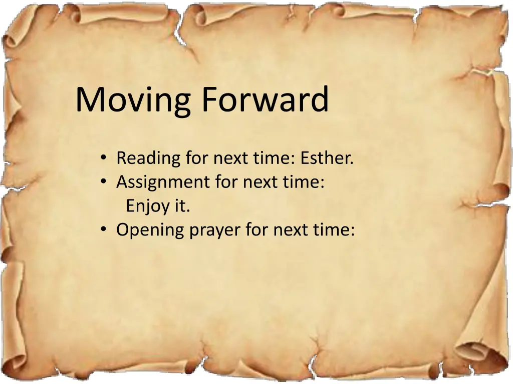 moving forward