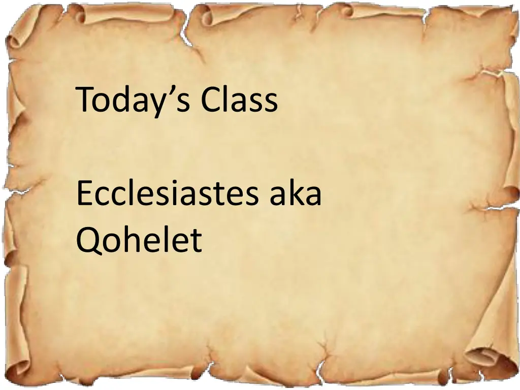today s class
