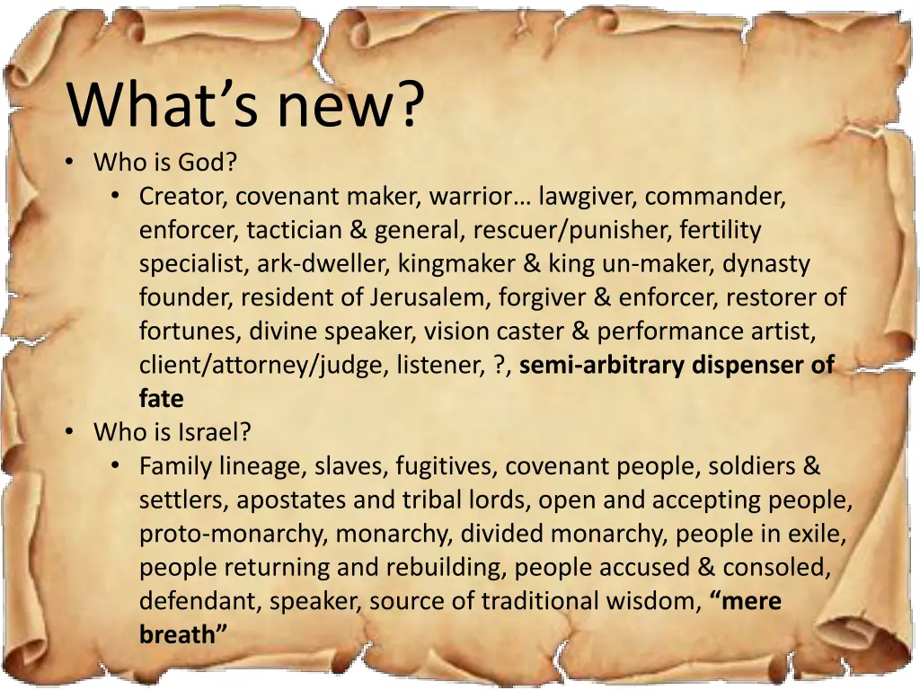 what s new who is god creator covenant maker