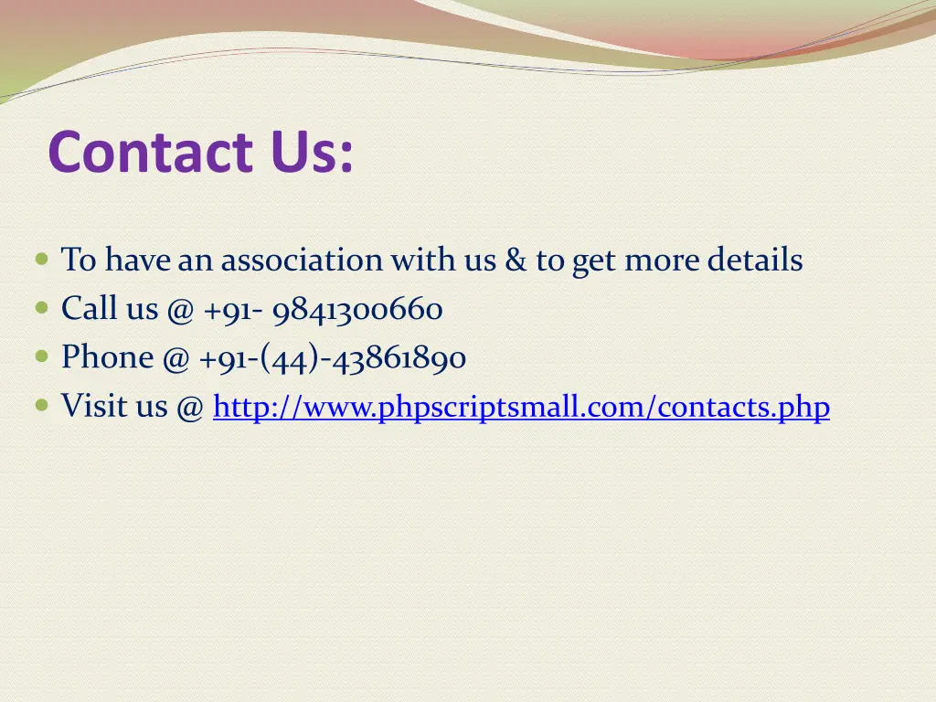 contact us