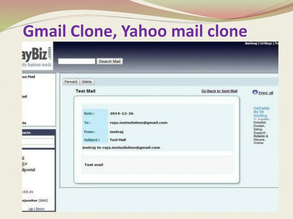 gmail clone yahoo mail clone