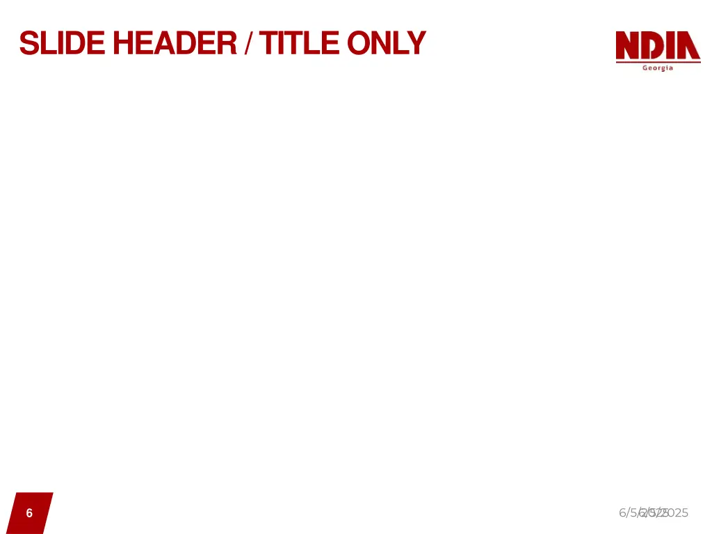 slide header title only