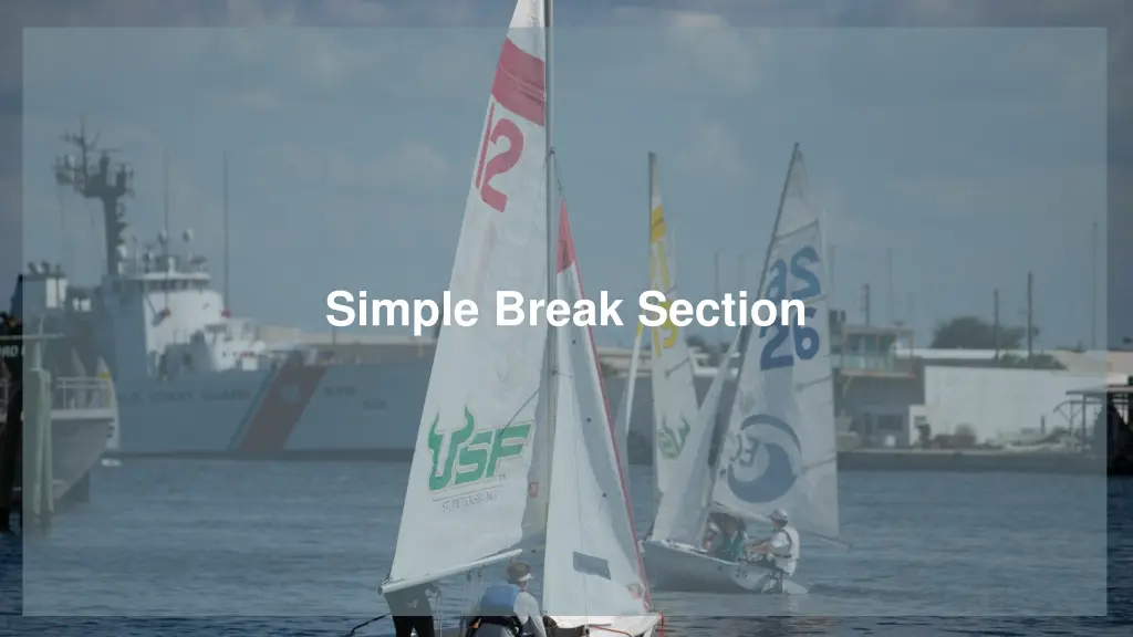 simple break section