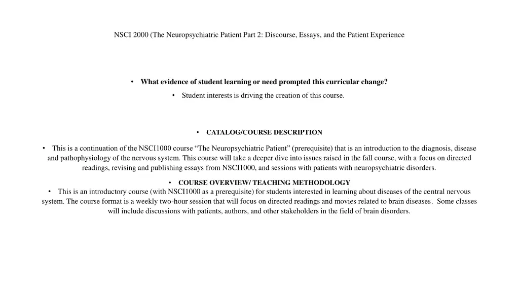 nsci 2000 the neuropsychiatric patient part