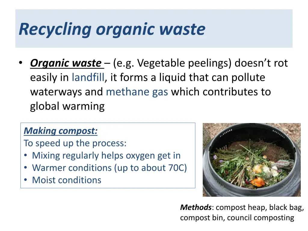 recycling organic waste
