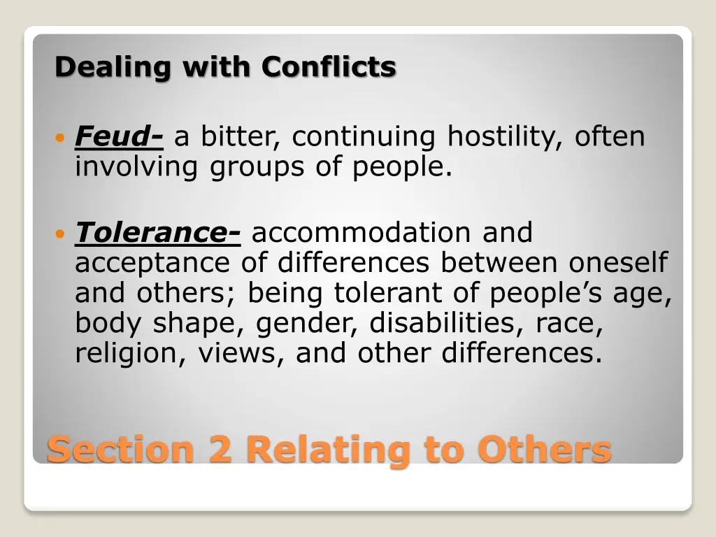 dealing with conflicts