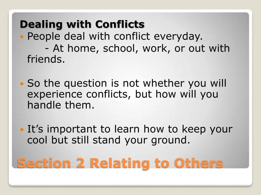 dealing with conflicts people deal with conflict