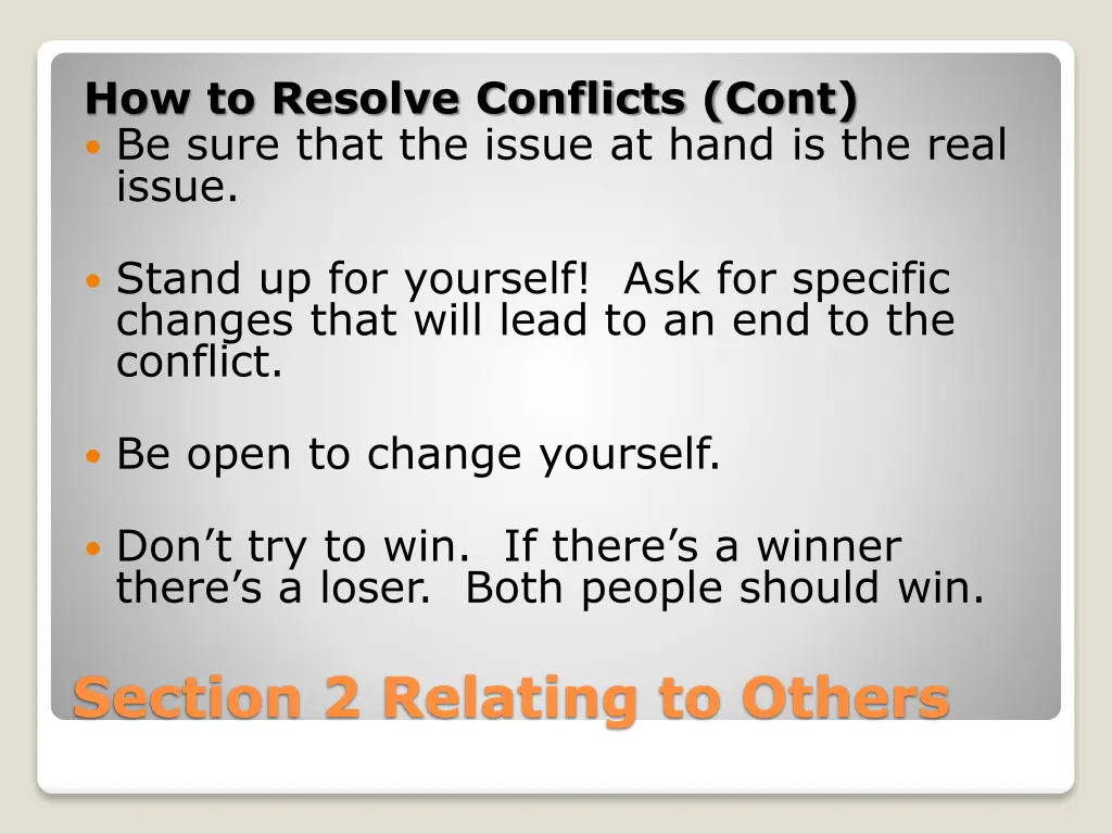 how to resolve conflicts cont be sure that