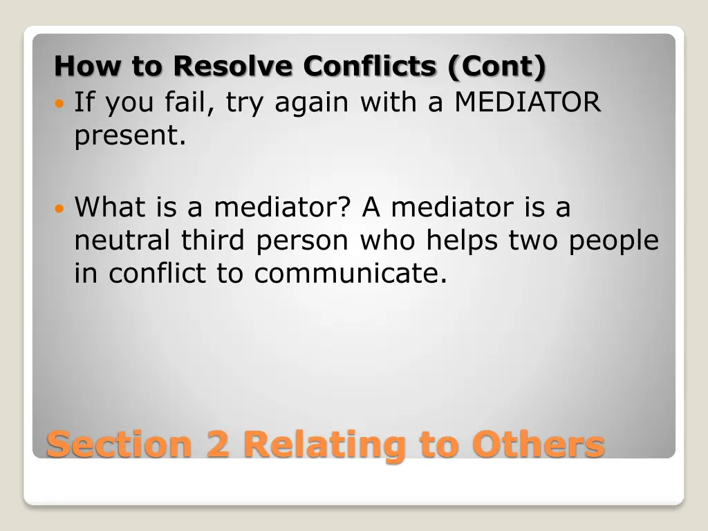 how to resolve conflicts cont if you fail