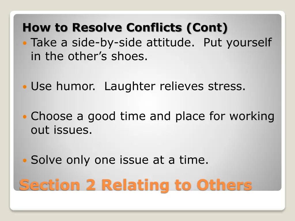 how to resolve conflicts cont take a side by side