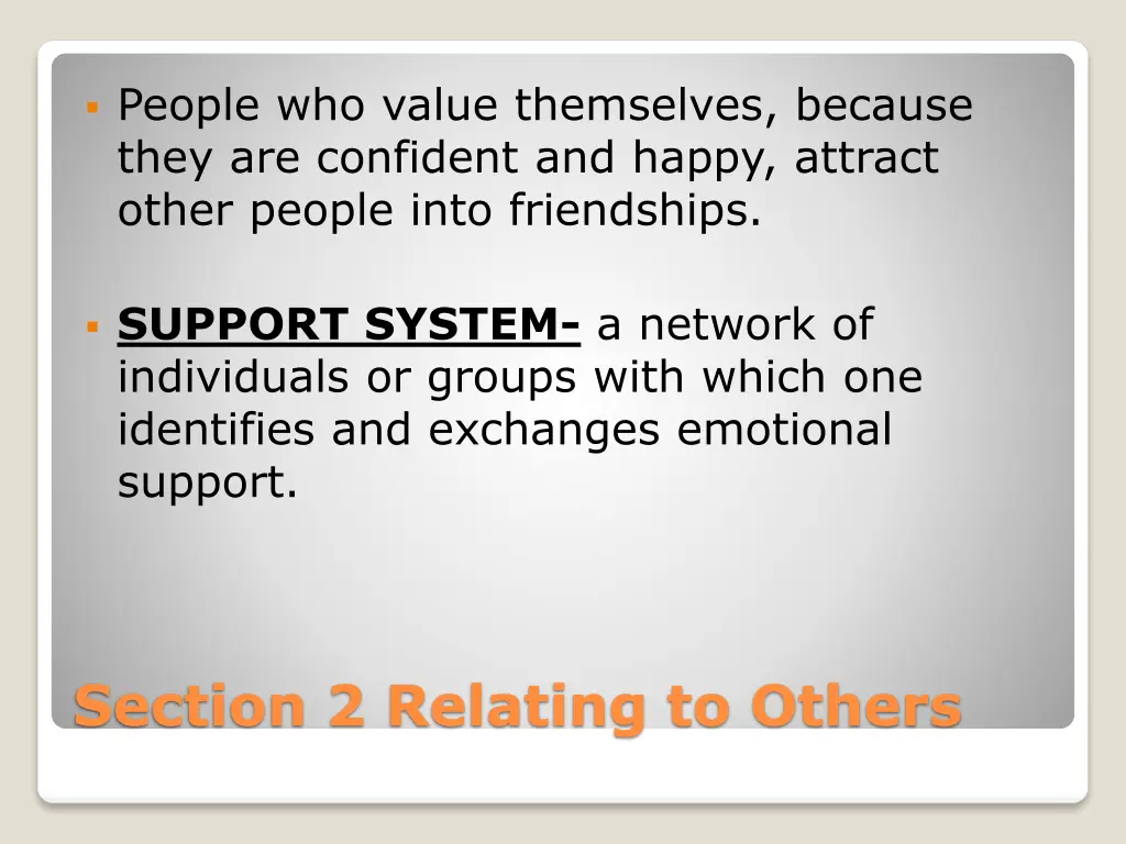 people who value themselves because they