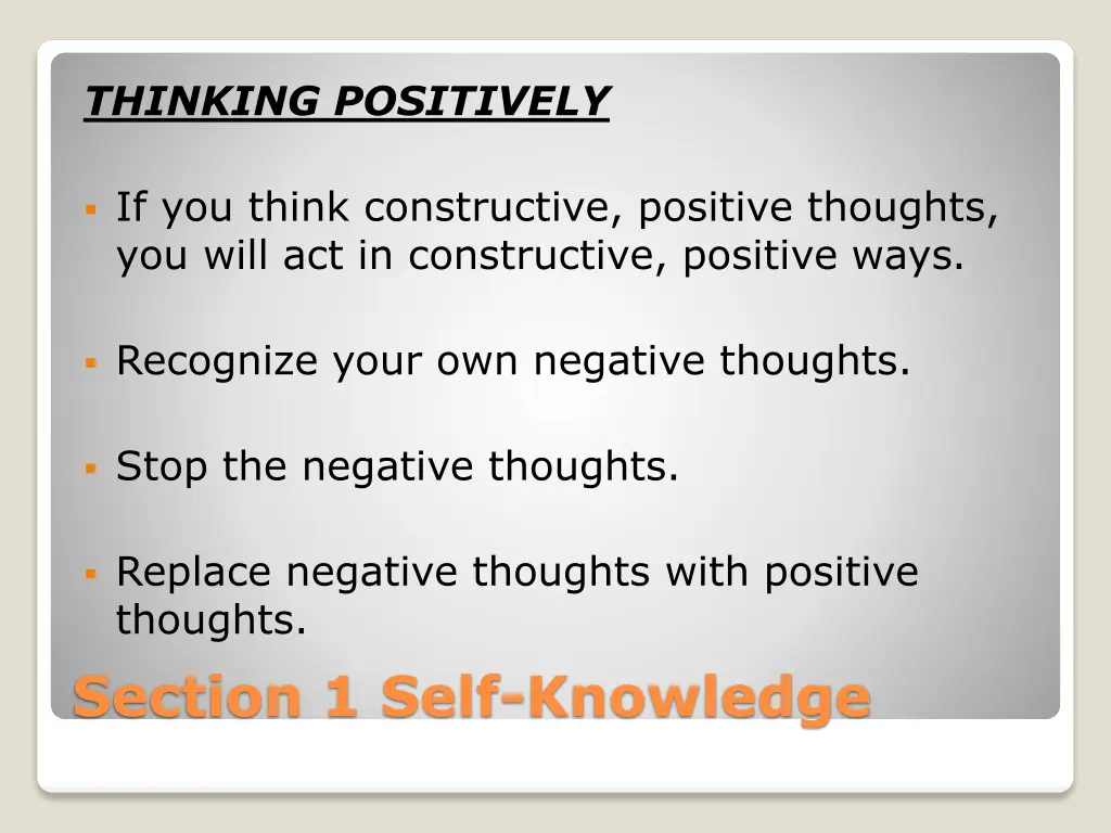 thinking positively