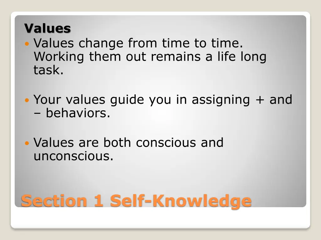 values values change from time to time working